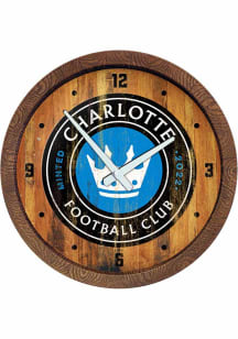 Charlotte FC Faux Barrel Top Wall Clock