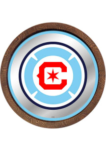 The Fan-Brand Chicago Fire Mirrored Faux Barrel Top Sign