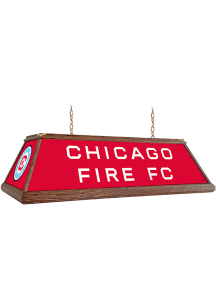 Chicago Fire Premium Wood Frame Red Billiard Lamp