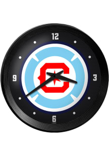 Chicago Fire Ribbed Frame Wall Clock