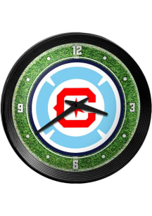 Chicago Fire Ribbed Frame Wall Clock