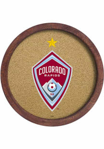 The Fan-Brand Colorado Rapids Barrel Framed Cork Board Sign