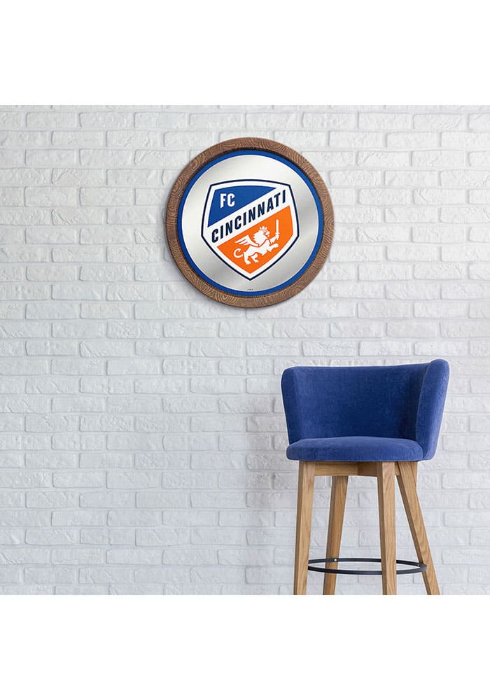 The Fan-Brand FC Cincinnati Mirrored Faux Barrel Top Sign