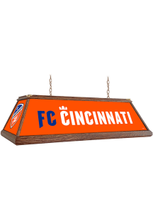 FC Cincinnati Premium Wood Frame Orange Billiard Lamp