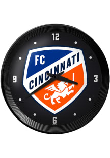 FC Cincinnati Ribbed Frame Wall Clock