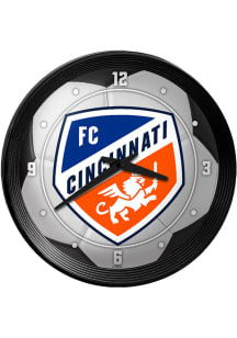 FC Cincinnati Ribbed Frame Wall Clock