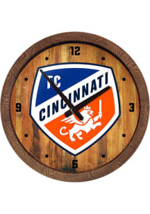 FC Cincinnati Faux Barrel Top Wall Clock