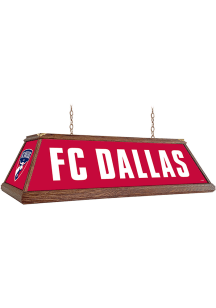FC Dallas Premium Wood Frame Red Billiard Lamp