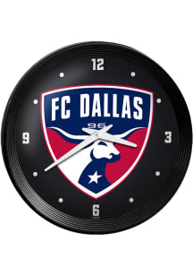 FC Dallas Ribbed Frame Wall Clock