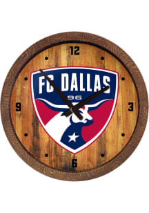 FC Dallas Faux Barrel Top Wall Clock