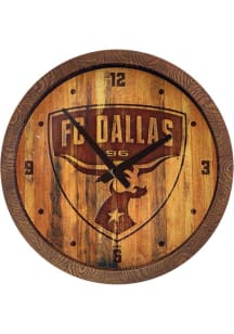 FC Dallas Faux Barrel Top Wall Clock