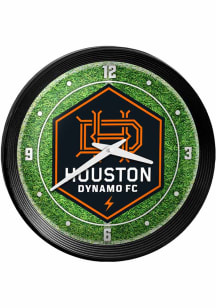 Houston Dynamo Ribbed Frame Wall Clock