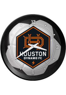Houston Dynamo Ribbed Frame Wall Clock