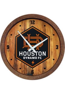 Houston Dynamo Faux Barrel Top Wall Clock