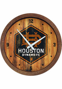 Houston Dynamo Faux Barrel Top Wall Clock