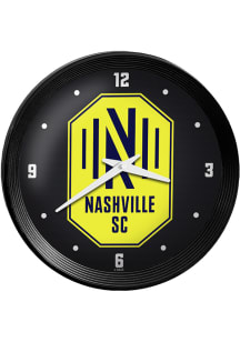 Nashville SC Ribbed Frame Wall Clock