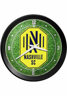 Nashville SC Ribbed Frame Wall Clock