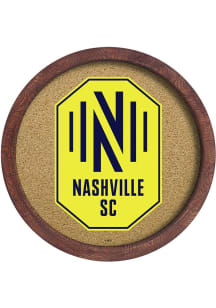 The Fan-Brand Nashville SC Barrel Framed Cork Board Sign
