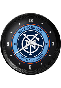 New York City FC Ribbed Frame Wall Clock