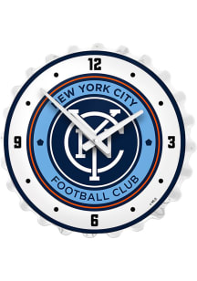New York City FC Lighted Bottle Cap Wall Clock