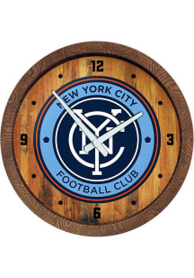 New York City FC Faux Barrel Top Wall Clock