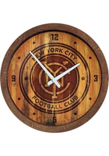 New York City FC Faux Barrel Top Wall Clock