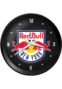 New York Red Bulls Ribbed Frame Wall Clock