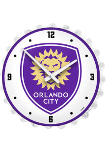 Orlando City SC Lighted Bottle Cap Wall Clock