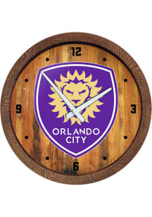 Orlando City SC Faux Barrel Top Wall Clock