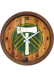 Portland Timbers Faux Barrel Top Wall Clock