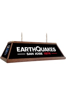 San Jose Earthquakes Premium Wood Frame Black Billiard Lamp