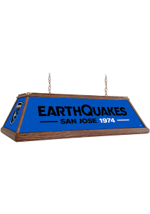 San Jose Earthquakes Premium Wood Frame Blue Billiard Lamp