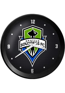 Seattle Sounders FC Ribbed Frame Wall Clock
