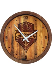 Seattle Sounders FC Faux Barrel Top Wall Clock