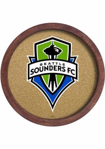 The Fan-Brand Seattle Sounders FC Barrel Framed Cork Board Sign