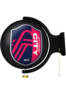 The Fan-Brand St Louis City SC Round Rotating Lighted Sign