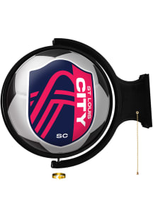 The Fan-Brand St Louis City SC Round Rotating Lighted Sign