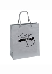 Michigan 10x12 Silver Grey Gift Bag
