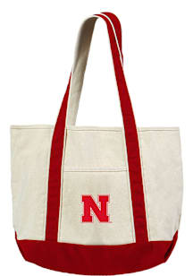 Nebraska Cornhuskers White Canvas Tote