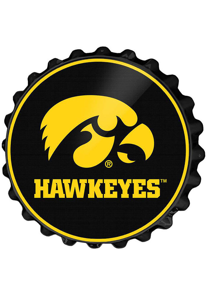 Iowa Hawkeyes Round Bottle Cap Sign