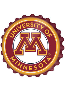 The Fan-Brand Minnesota Golden Gophers Round Bottle Cap Sign