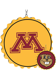 The Fan-Brand Minnesota Golden Gophers Round Bottle Cap Dangler Sign