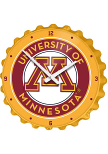 Gold Minnesota Golden Gophers Bottle Cap Wall Clock