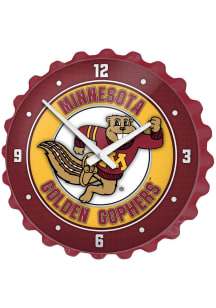 Maroon Minnesota Golden Gophers Mascot Bottle Cap Wall Clock
