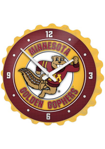 Gold Minnesota Golden Gophers Mascot Bottle Cap Wall Clock