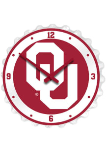 Oklahoma Sooners Logo Bottle Cap Wall Clock