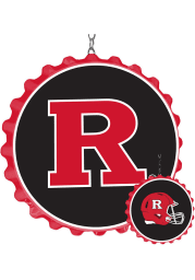 Rutgers Scarlet Knights Helmet Bottle Cap Dangler Sign