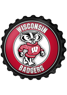 The Fan-Brand Wisconsin Badgers Mascot Bottle Cap Sign