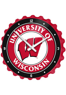 Wisconsin Badgers Bottle Cap Wall Clock