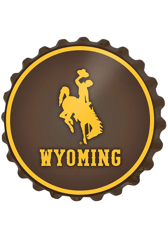 Wyoming Cowboys Bottle Cap Sign